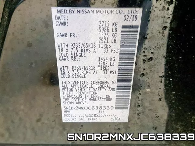5N1DR2MNXJC638339 фото 2