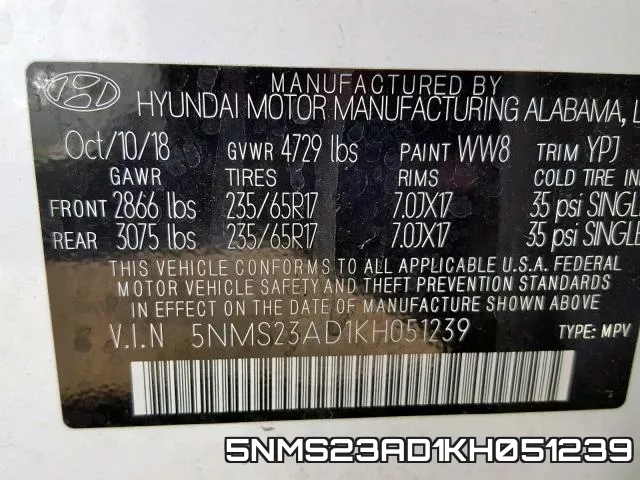 5NMS23AD1KH051239 фото 2