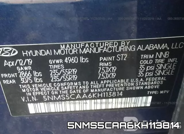 5NMS5CAA6KH113814 фото 8