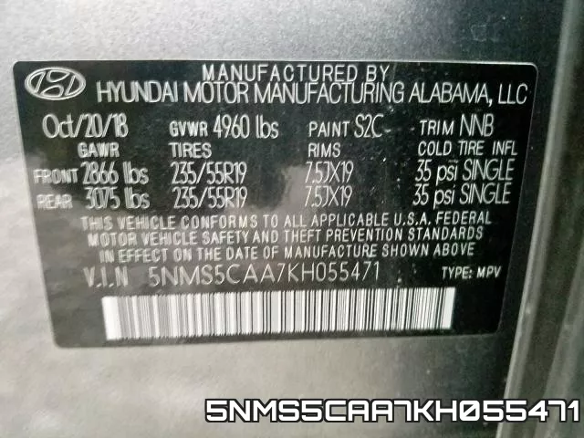 5NMS5CAA7KH055471 фото 2