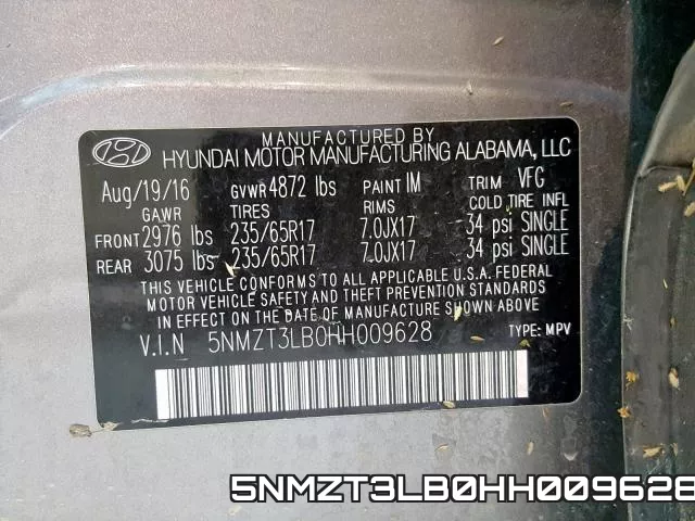 5NMZT3LB0HH009628 фото 2