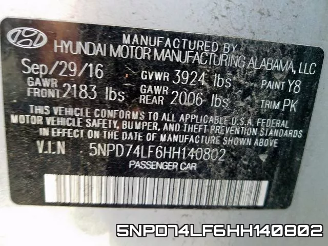 5NPD74LF6HH140802 фото 2