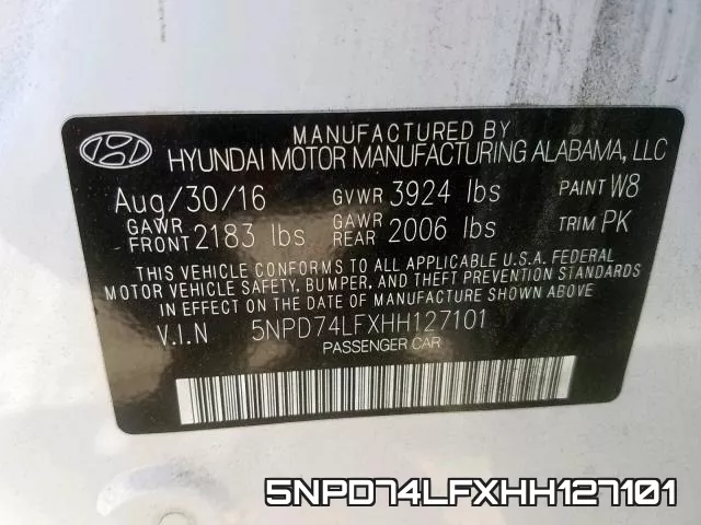 5NPD74LFXHH127101 фото 2
