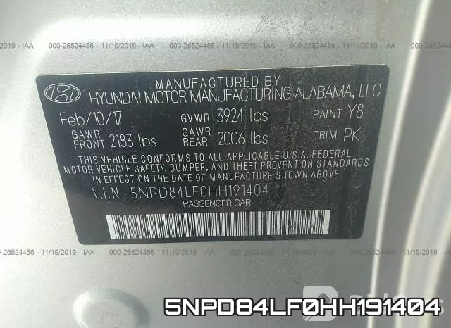 5NPD84LF0HH191404 фото 9