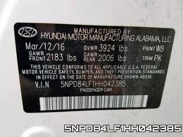 5NPD84LF1HH042385 фото 2