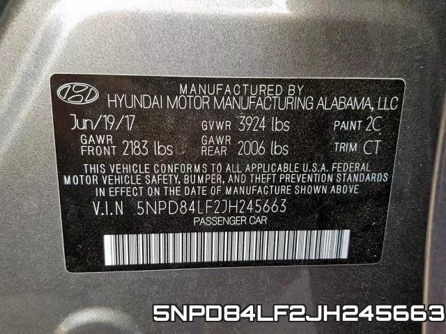5NPD84LF2JH245663 фото 2