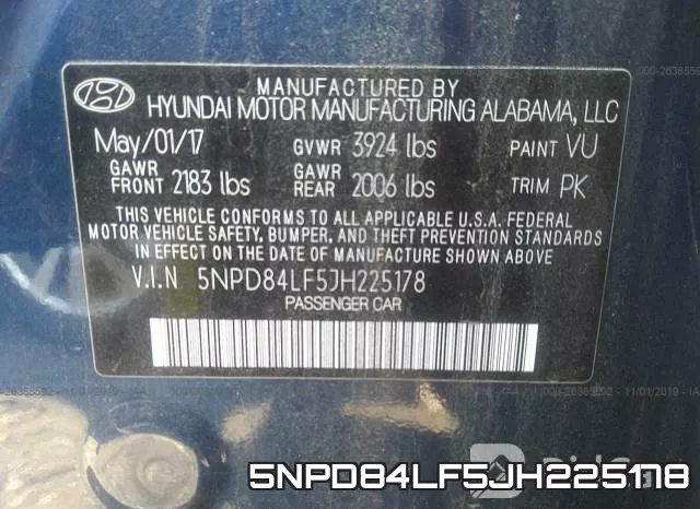 5NPD84LF5JH225178 фото 8