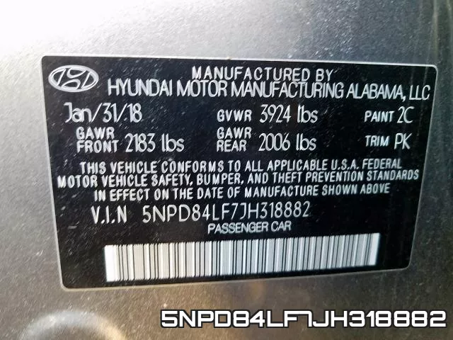 5NPD84LF7JH318882 фото 2