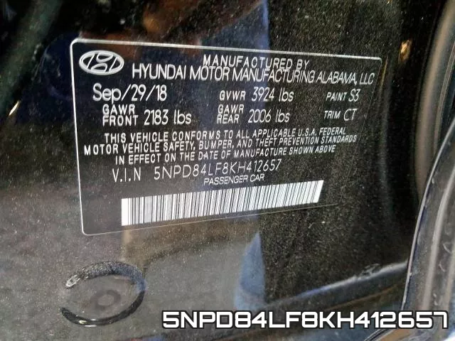 5NPD84LF8KH412657 фото 2