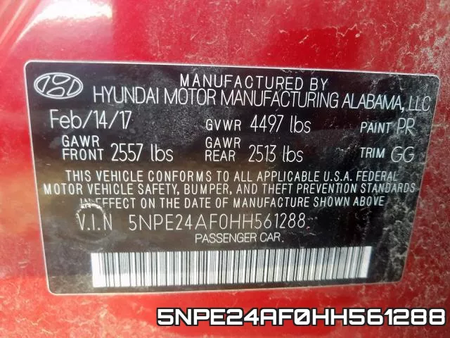 5NPE24AF0HH561288 фото 2