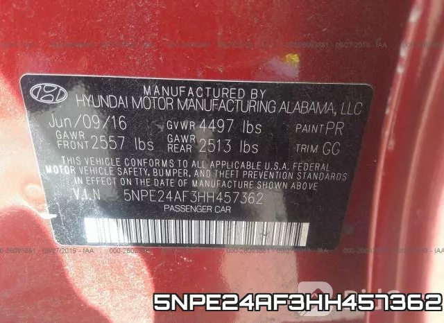 5NPE24AF3HH457362 фото 10