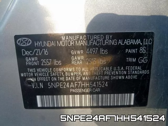 5NPE24AF7HH541524 фото 2