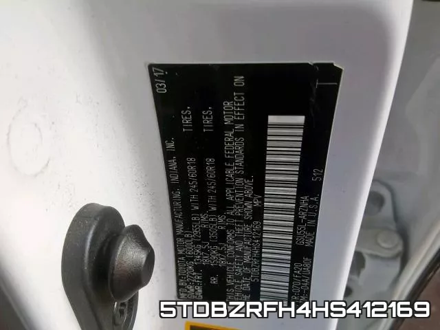5TDBZRFH4HS412169 фото 2