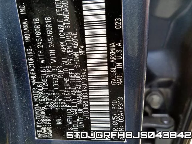 5TDJGRFH8JS043842 фото 2
