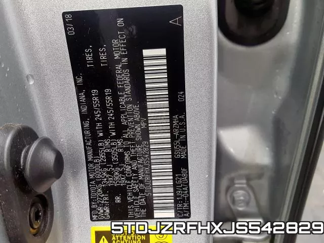 5TDJZRFHXJS542829 фото 2