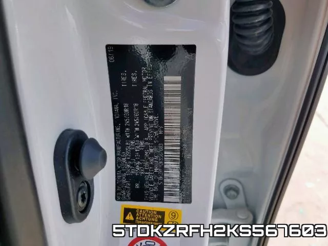 5TDKZRFH2KS567603 фото 2