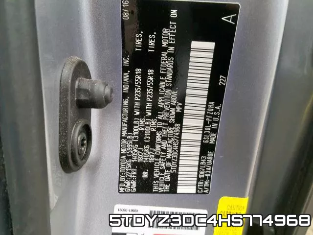 5TDYZ3DC4HS774968 фото 2