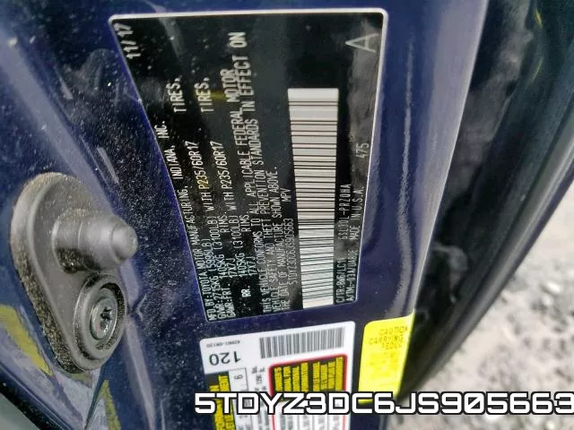 5TDYZ3DC6JS905663 фото 2