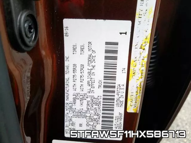 5TFAW5F11HX586713 фото 2