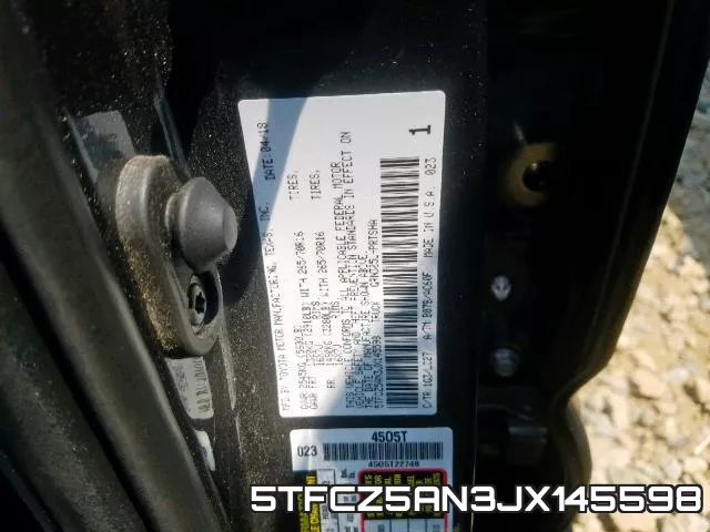 5TFCZ5AN3JX145598 фото 2