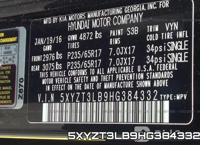 5XYZT3LB9HG384332 фото 10