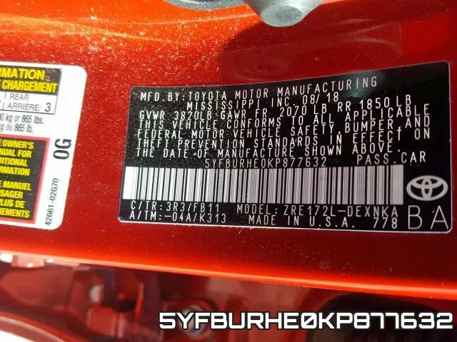 5YFBURHE0KP877632 фото 2