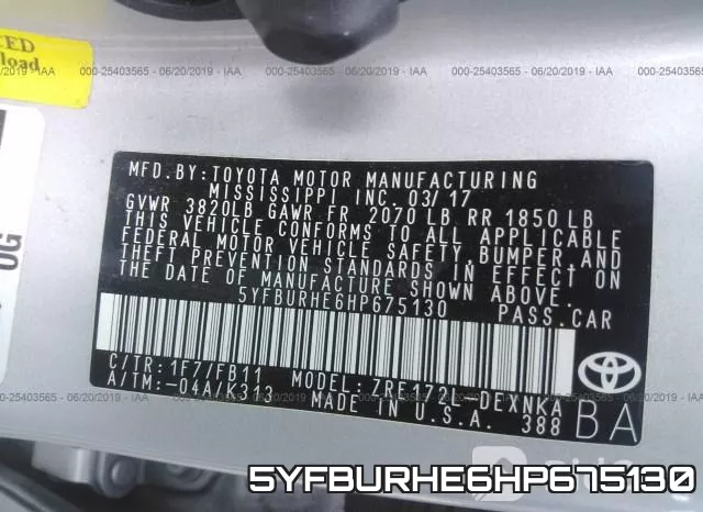 5YFBURHE6HP675130 фото 10