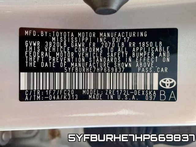 5YFBURHE7HP669837 фото 2