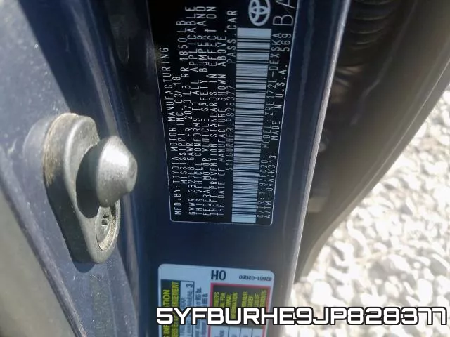 5YFBURHE9JP828377 фото 2