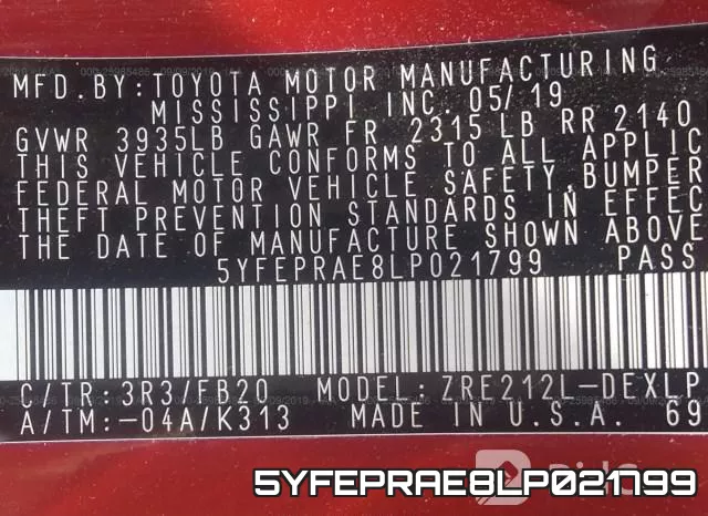 5YFEPRAE8LP021799 фото 10