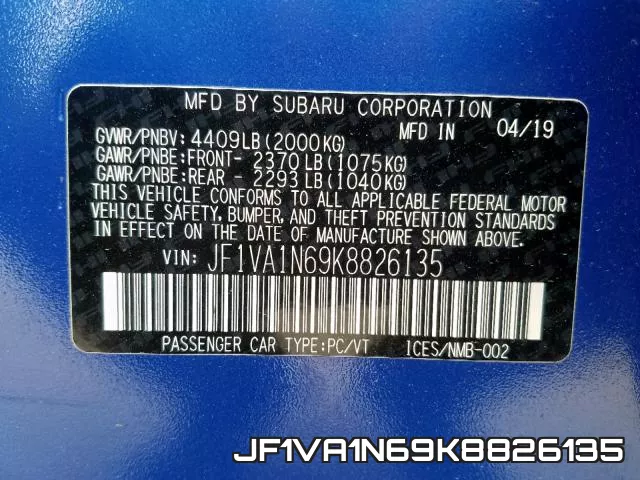 JF1VA1N69K8826135 фото 2