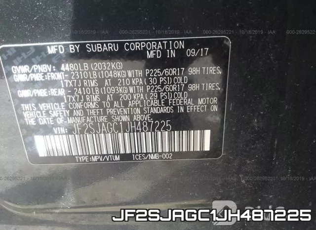 JF2SJAGC1JH487225 фото 8