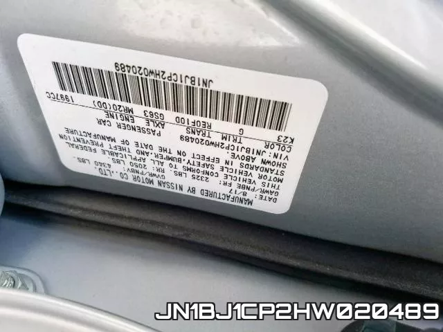 JN1BJ1CP2HW020489 фото 2