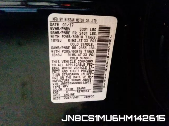 JN8CS1MU6HM142615 фото 2