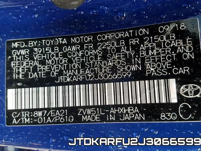JTDKARFU2J3066599 фото 2