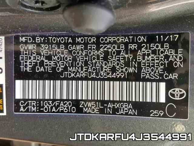 JTDKARFU4J3544991 фото 2