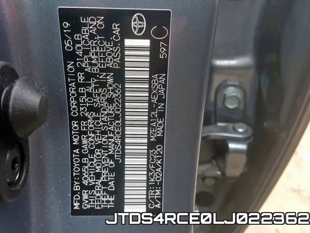 JTDS4RCE0LJ022362 фото 2