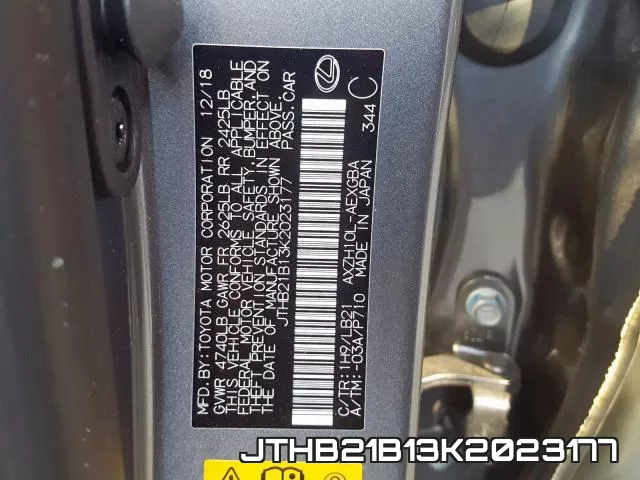 JTHB21B13K2023177 фото 2