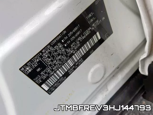 JTMBFREV3HJ144793 фото 2