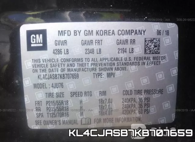KL4CJASB7KB707659 фото 10