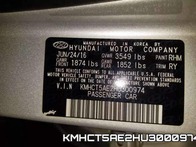 KMHCT5AE2HU3000974 фото 2