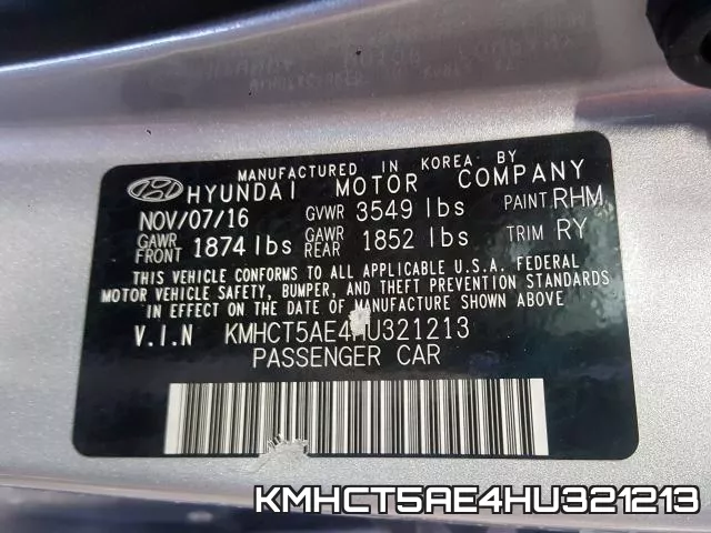 KMHCT5AE4HU321213 фото 2