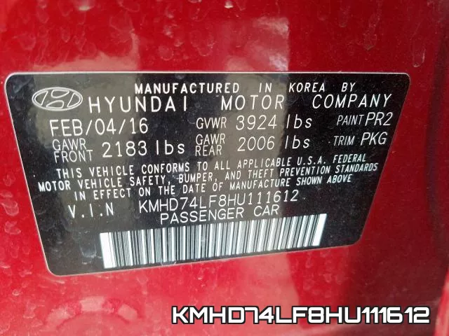 KMHD74LF8HU111612 фото 2