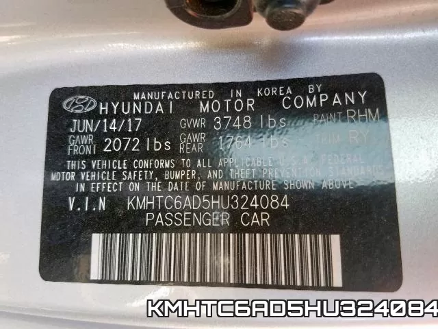 KMHTC6AD5HU324084 фото 2