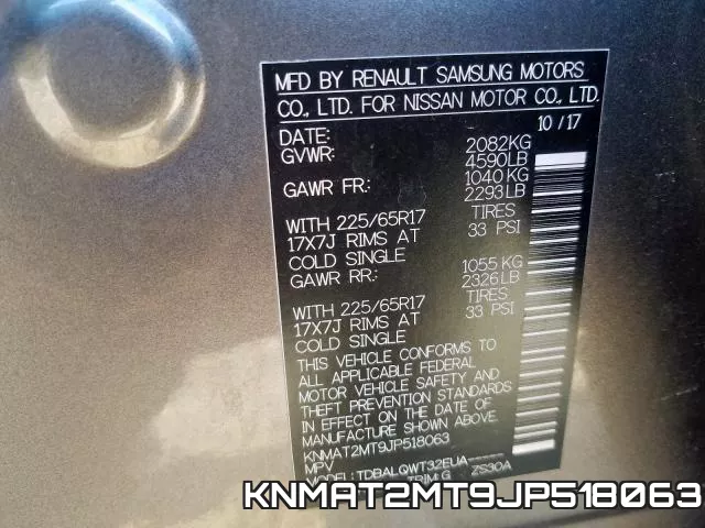 KNMAT2MT9JP518063 фото 2