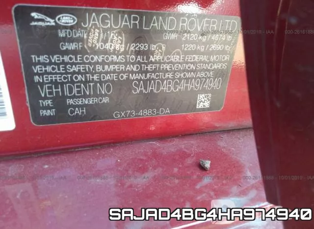 SAJAD4BG4HA974940 фото 10