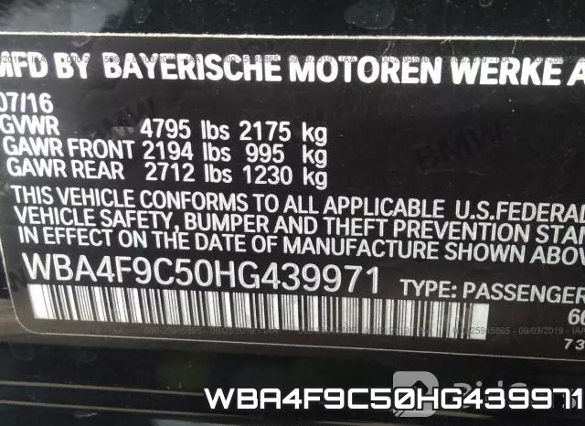 WBA4F9C50HG439971 фото 8