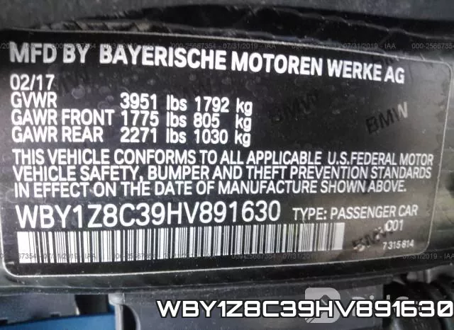 WBY1Z8C39HV891630 фото 7