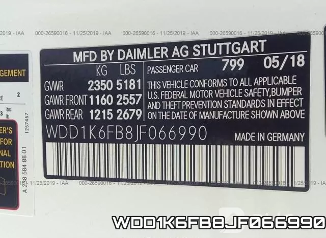 WDD1K6FB8JF066990 фото 10