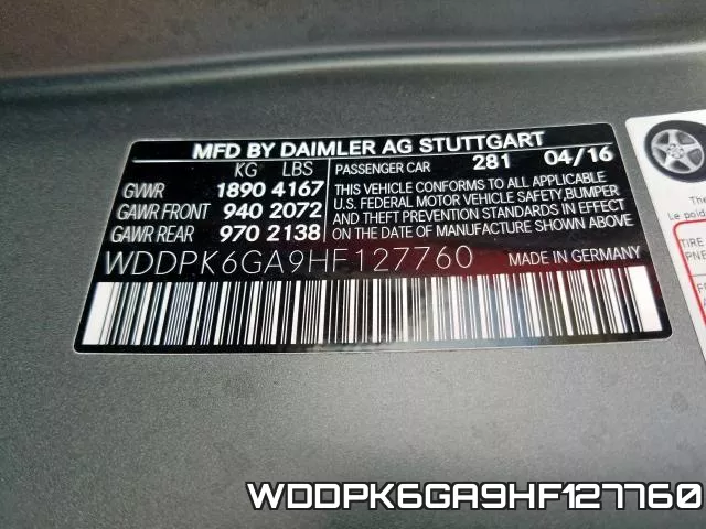 WDDPK6GA9HF127760 фото 2